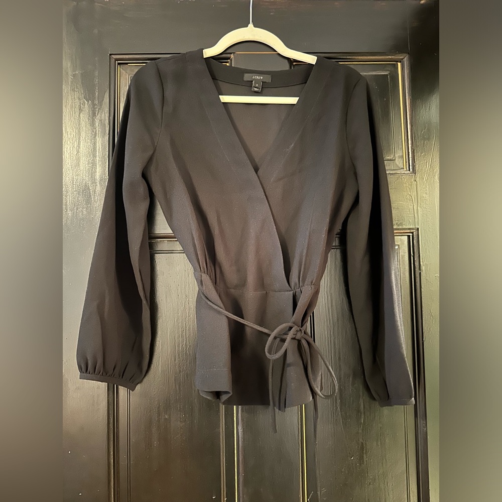⭐️JCREW Black Wrap Blouse⭐️